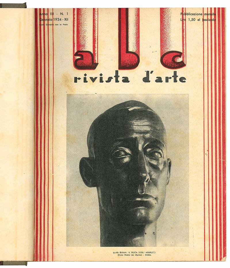 Lotto di dodici numeri de "abc Rivista d'arte". Anno III - N. 1-12 (annata completa 1934).