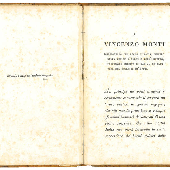 In morte di Carlo Imbonati. Versi di Alessandro Manzoni a Giulia Beccaria sua madre