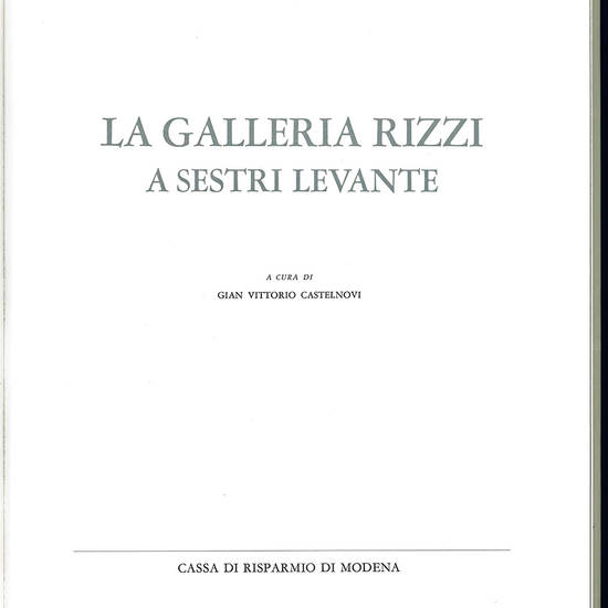 La Galleria Rizzi a Sestri Levante.