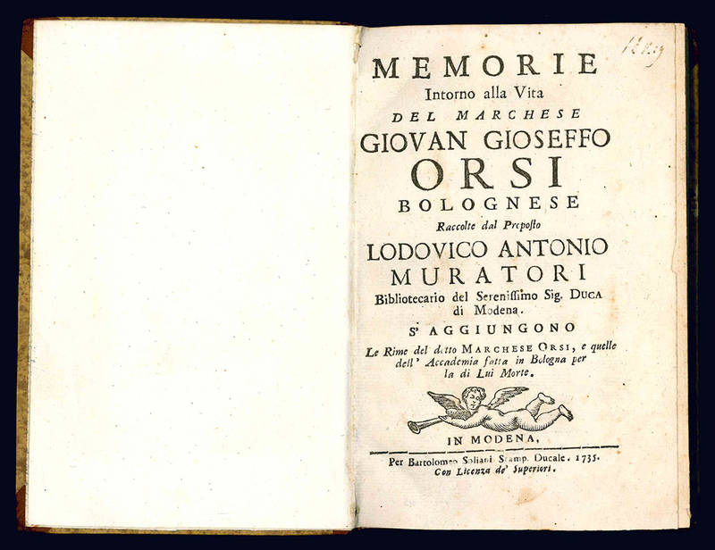 Memorie intorno alla vita del marchese Giovan Gioseffo Orsi bolognese.